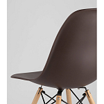Пластиковый стул на ножках из массива бука Eames Brown варинант исполнения - 3 | Loft Concept в Самаре