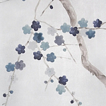 Обои ручная роспись Plum Blossom Inky Hokusai on Sterling Silver gilded silk варинант исполнения - 3 | Loft Concept в Самаре