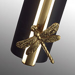 Бра с круглым плафоном из алебастра и бронзовой декоративной стрекозой 45 Alaris  варинант исполнения - 7 | Loft Concept в Самаре