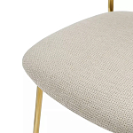 Стул барный широкой полукруглой спинкой на золотистых ножках Chair Smooth Shapes варинант исполнения - 5 | Loft Concept в Самаре