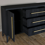 Буфет Primo с тремя ящиками и двумя фасадами Черный дуб варинант исполнения - 5 | Loft Concept в Самаре