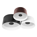 Потолочный светильник с 3-мя цилиндрическими абажурами черного белого и коричневого цвета Urban Dome варинант исполнения - 1 | Loft Concept в Самаре