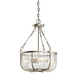 Люстра подвесная с чашеобразным плафоном из прозрачных стеклянных прутьев Kichler варинант исполнения - 1 | Loft Concept в Самаре