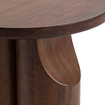 Круглый приставной стол из массива ореха Balu Wooden Side Table варинант исполнения - 4 | Loft Concept в Самаре