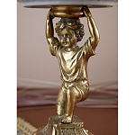 Чаша с цветочным орнаментом на ножке в виде бронзового ангела Eden Garden варинант исполнения - 9 | Loft Concept в Самаре