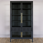 Витрина Primo со стеклянными фасадами и 2 ящиками Черный дуб варинант исполнения - 1 | Loft Concept в Самаре