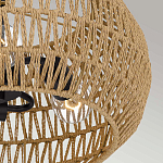 Потолочный светильник с плафоном из плетеного джута и черным каркасом Quoizel варинант исполнения - 6 | Loft Concept в Самаре