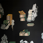 Обои ручная роспись The Art of Learning and Steps for the Flowers by Teo Yang Original colourway on Pitch dyed silk варинант исполнения - 1 | Loft Concept в Самаре