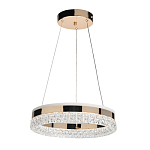 Люстра в виде кольца золотого цвета с прозрачными вставками Radiant Rail варинант исполнения - 2 | Loft Concept в Самаре