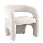 Кресло дизайнерское для лаунж зоны жемчужного цвета Pearl Lounge варинант исполнения - 10 | Loft Concept в Самаре