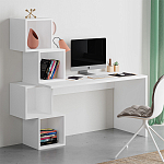 Стол письменный белый с 4-мя открытыми полками BALANCE WHITE варинант исполнения - 2 | Loft Concept в Самаре