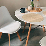 Стул с основой из пластика и мягким сиденьем Arvika White варинант исполнения - 9 | Loft Concept в Самаре