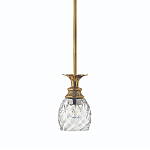 Подвесной светильник цвета латунь с прозрачнымплафоном в форме ананаса Hinkley варинант исполнения - 1 | Loft Concept в Самаре