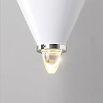 Подвесной светильник светодиодный в виде ряда белых металлических конусов  Herringbone варинант исполнения - 7 | Loft Concept в Самаре