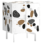 Тумба белая с рисунком Short Graph варинант исполнения - 1 | Loft Concept в Самаре