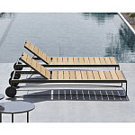 Шезлонг на металлическом каркасе с регулируемой спинкой GUELL Sunbed варинант исполнения - 3 | Loft Concept в Самаре