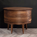 Прикроватный столик из дерева с 2-мя ящиками Moon Walnut Furniture варинант исполнения - 8 | Loft Concept в Самаре