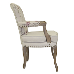 Кресло с изображением сакуры Aubrey Classical Armchair beige flax варинант исполнения - 1 | Loft Concept в Самаре