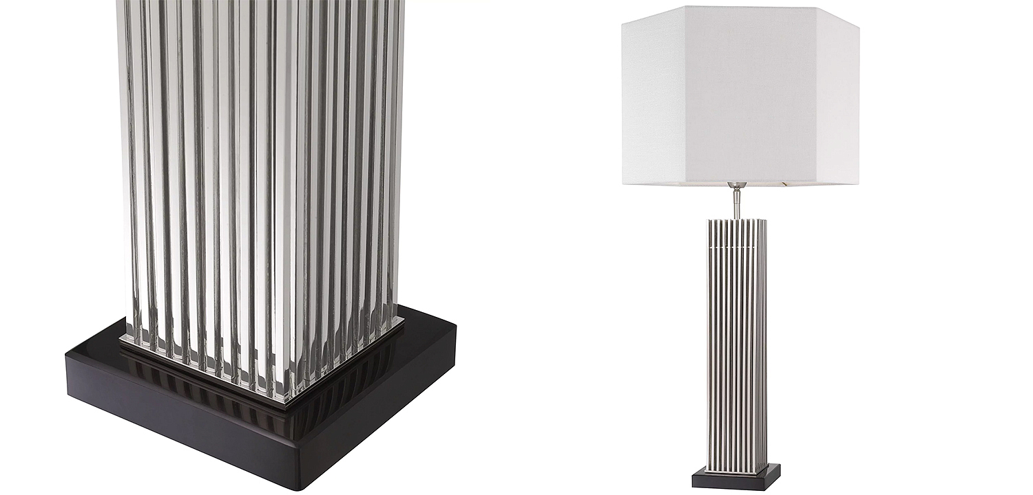 Настольная лампа Eichholtz Table Lamp Viggo Nickel Настольная лампа Eichholtz Table Lamp Viggo Nickel - Loft-Concept в Самаре