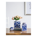 Ваза с крышкой в китайском стиле Oriental Blue & White Ornament Vases варинант исполнения - 5 | Loft Concept в Самаре