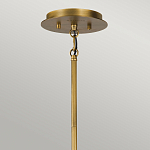 Люстра цвета латунь с 6-ю лампами свечами внутри цилиндрического абажура из черных металлических реек Kichler варинант исполнения - 4 | Loft Concept в Самаре