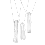 Подвесной светильник белого цвета с 3-мя изогнутыми плафонами Flow Loop варинант исполнения - 1 | Loft Concept в Самаре