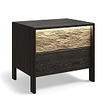 Тумба 2 ящика с подсветкой на рельефном фасаде Warm Industrial варинант исполнения - 4 | Loft Concept в Самаре