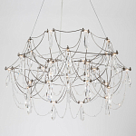 Люстра с каркасом из тонких металлических нитей и хрустальными подвесками Crystal Metal Threads Chandelier 60 варинант исполнения - 5 | Loft Concept в Самаре