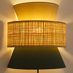 Бра с плетеным декором Bonnie Wicker Green Wall Lamp варинант исполнения - 2 | Loft Concept в Самаре