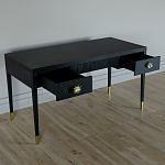 Письменный стол Elsa Dreams Black Шпон дерево с двумя ящиками варинант исполнения - 3 | Loft Concept в Самаре