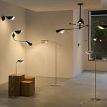 Торшер с поворотным плафоном Aracea Beige Floor Lamp варинант исполнения - 2 | Loft Concept в Самаре