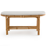 Скамья из ротанга с подушкой Manlio Rattan Bench варинант исполнения - 2 | Loft Concept в Самаре