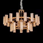 Люстра двухъярусная круглая с текстурными цилиндрическими плафонами Glimpse варинант исполнения - 6 | Loft Concept в Самаре