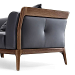 Диван двухместный c каркасом из массива дерева Double Sofa Made of Walnut Wood варинант исполнения - 1 | Loft Concept в Самаре