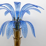 Торшер Glass Decorated Palm Floor Lamp Blue Листья Пальмы  варинант исполнения - 3 | Loft Concept в Самаре