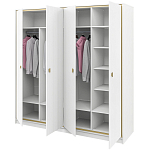 Шкаф белый четырёхдверный для одежды Antique Order варинант исполнения - 3 | Loft Concept в Самаре