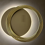 Бра светодиодное круглое в матовых оттенках коричневого и золотого цвета Kosmikos варинант исполнения - 1 | Loft Concept в Самаре