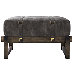 Пуф Duncan винтажная черная кожа  варинант исполнения - 1 | Loft Concept в Самаре