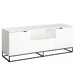 ТВ-тумба белая с  2-мя дверцами и ящиком Strict Lines варинант исполнения - 1 | Loft Concept в Самаре