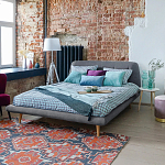Кровать с мягким изголовьем Palmer Bed варинант исполнения - 6 | Loft Concept в Самаре