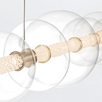 Подвесной светильник линейный с прозрачными стеклянными шарами разного диаметра Eurofase варинант исполнения - 15 | Loft Concept в Самаре