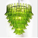 Люстра из семи ярусов зеленого стекла Independence варинант исполнения - 8 | Loft Concept в Самаре