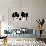 Дизайнерский журнальный столик с круглой столешницей на золотых ножках Risenbix варинант исполнения - 2 | Loft Concept в Самаре