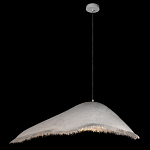 Подвесной светильник с асимметричным волнообразным абажуром и фактурной бахромой по краю Tactile Line варинант исполнения - 13 | Loft Concept в Самаре