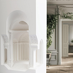 Встраиваемый в стену гипсовый светильник под покраску с арками и рельефными колоннами Antiquity Athena варинант исполнения - 10 | Loft Concept в Самаре