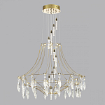 Люстра подвесная из металла с хрустальными прозрачными подвесками Quasar 81 варинант исполнения - 4 | Loft Concept в Самаре