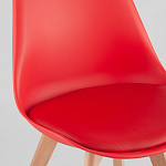 Стул с основой из пластика и мягким сиденьем Arvika Red варинант исполнения - 7 | Loft Concept в Самаре