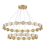 Люстра двухъярусная с круглыми светодиодными источниками света Maxine Light варинант исполнения - 7 | Loft Concept в Самаре