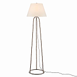 Торшер с конусовидным тканевым абажуром и фактурным каркасом Industrial Profile варинант исполнения - 1 | Loft Concept в Самаре