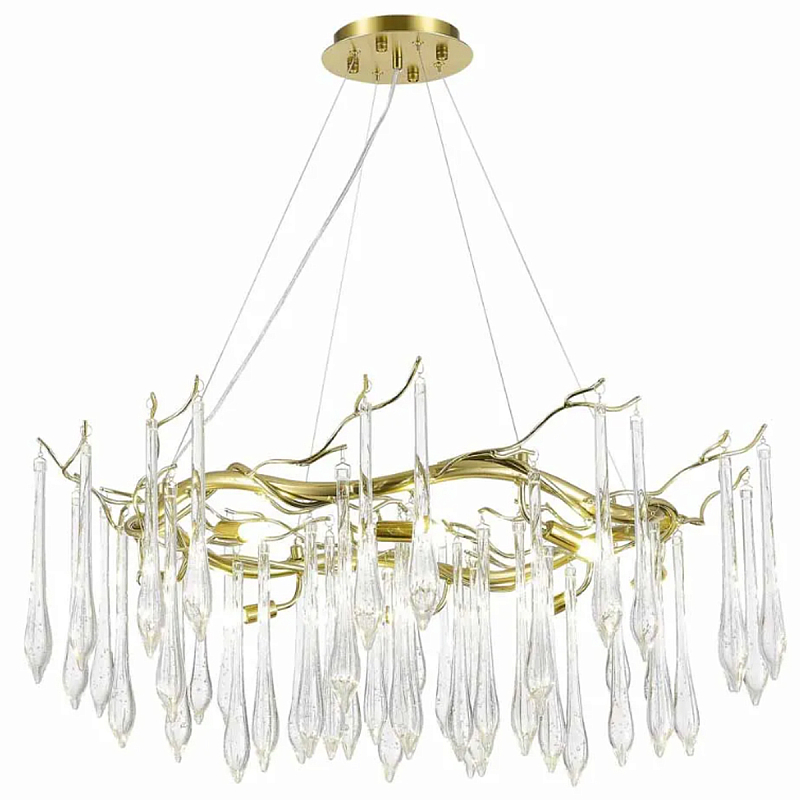 Люстра TEARDROPS Crystal Rain 80 см Золотой Люстра TEARDROPS Crystal Rain 80 см Золотой в Самаре | Loft Concept